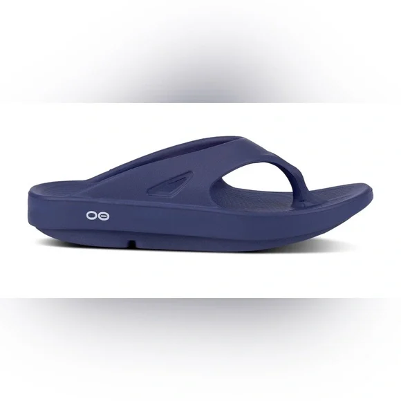 NWT Oofos Ooriginal Recovery Thong Flip Flop Sandal Men 9 Women 11 Navy Blue - Picture 5 of 13